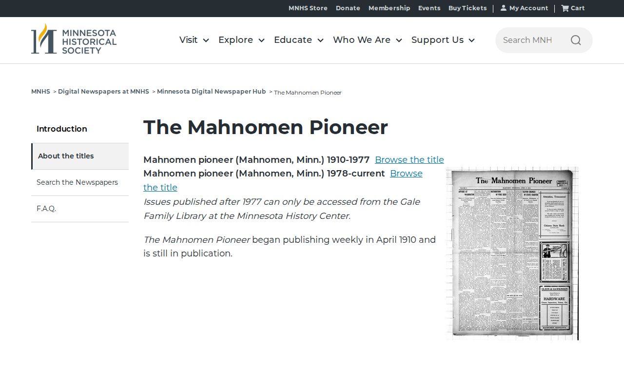 Mahnomen County crime news Mahnomen Pioneer archive and law-enforcement reporting source